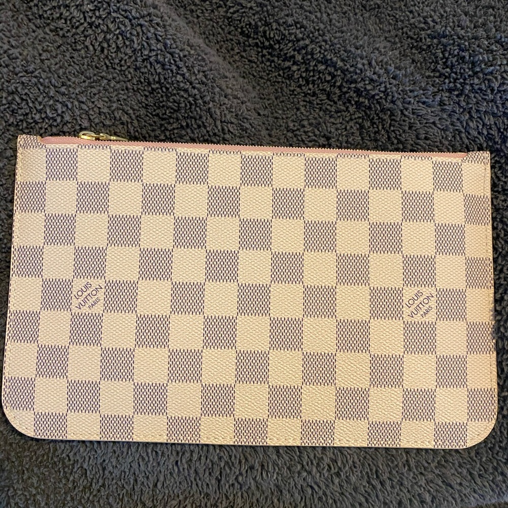 Louis Vuitton Rose Ballerine Damier Azur Pouch